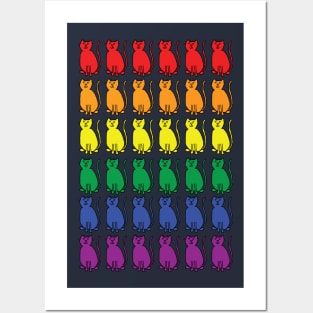 Rainbow Cats for Pride Posters and Art